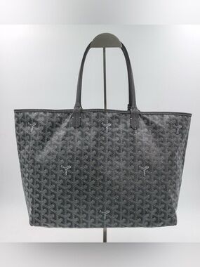 Gray Goyard Saint Louis Patterned Tote Bag - Designer Style